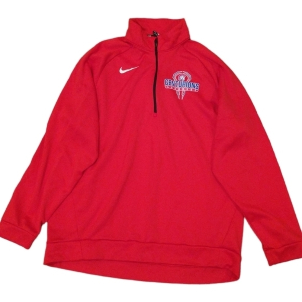 Nike DRI fit Centurion Lacross quarter zip pullover Red Men's Size XL